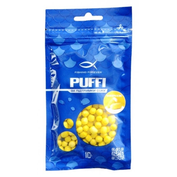 Воздушное тесто рыбацкое, Puffi, Fishing Forever, Мини, 10г, вкус Кукуруза